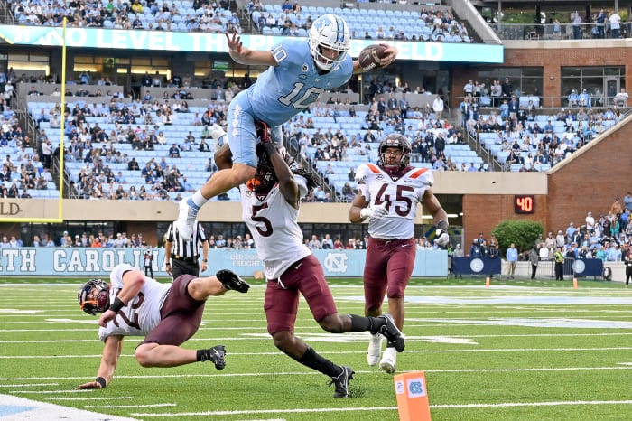 The speedy Maye is a dynamic playmaker with his legs but says he must improve his decision- making to avoid exposing himself to injury.